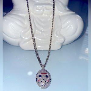 10k YG Jason Mask Diamond Charm w/ 10k YG Long Chain 😍😍